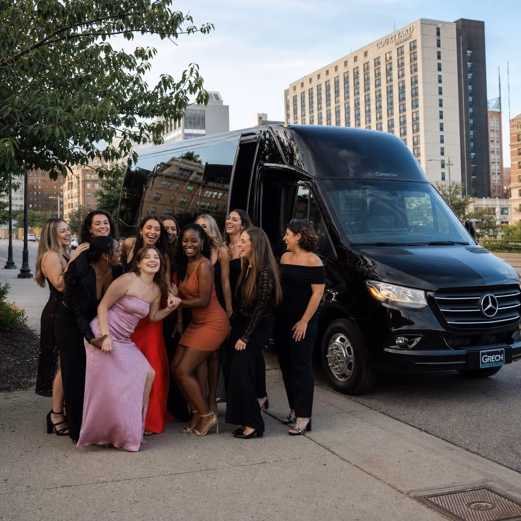 Bachelor and bachelorette party bus